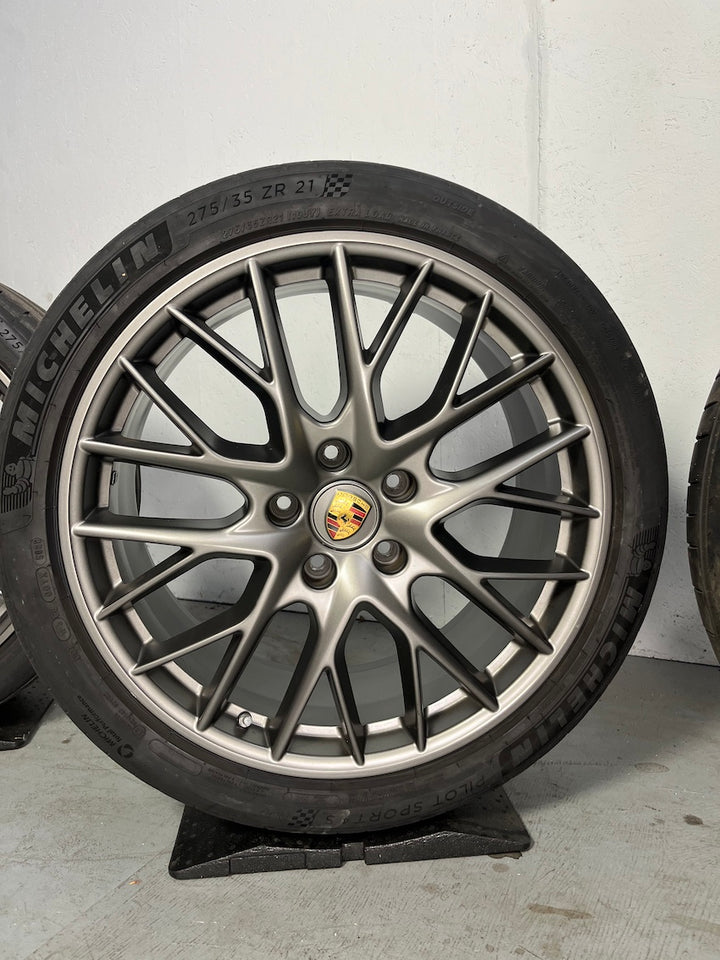 Porsche Panamera 971 21 Zoll Sport Design Sommer Räder PLATINUM SELTEN