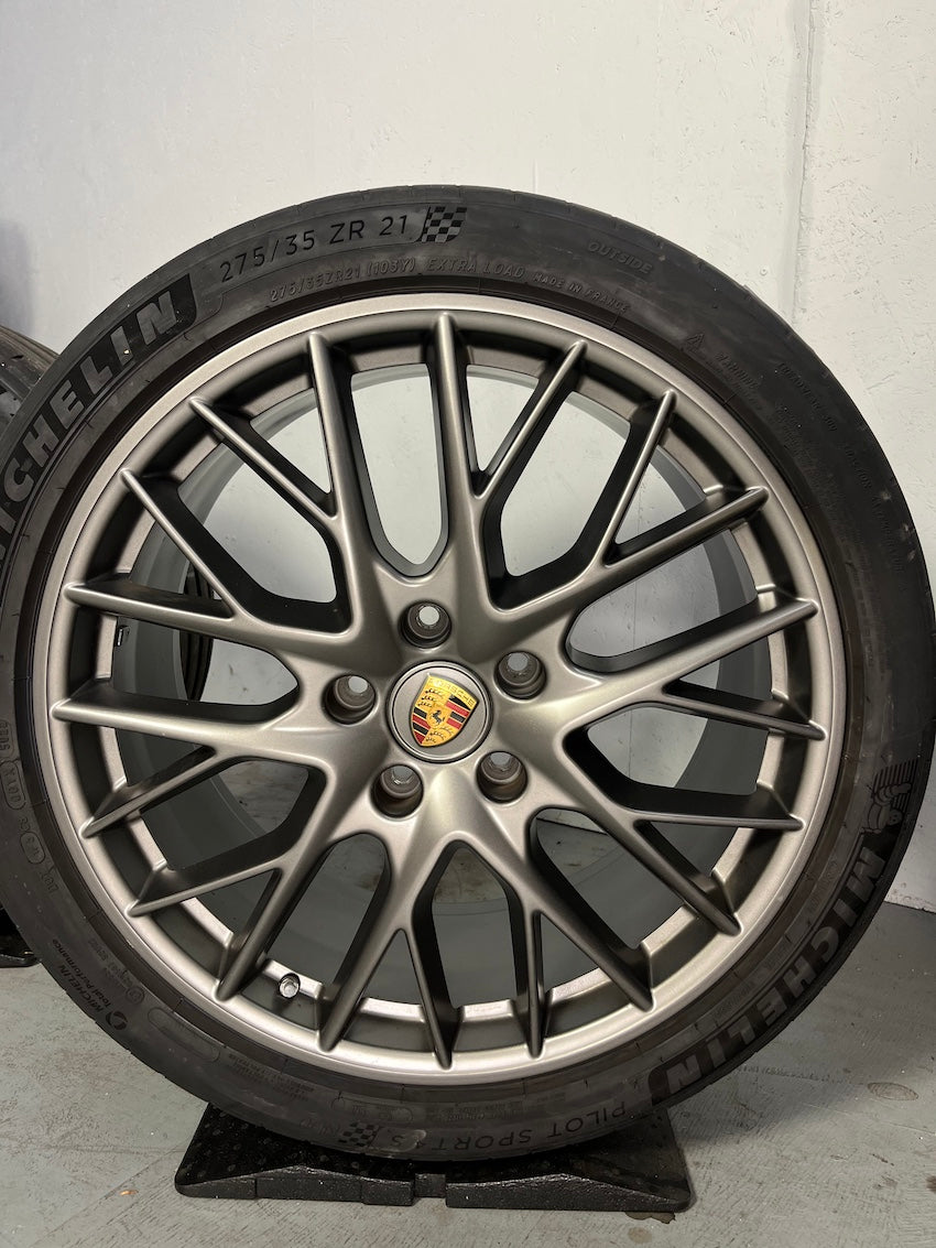 Porsche Panamera 971 21 Zoll Sport Design Sommer Räder PLATINUM SELTEN