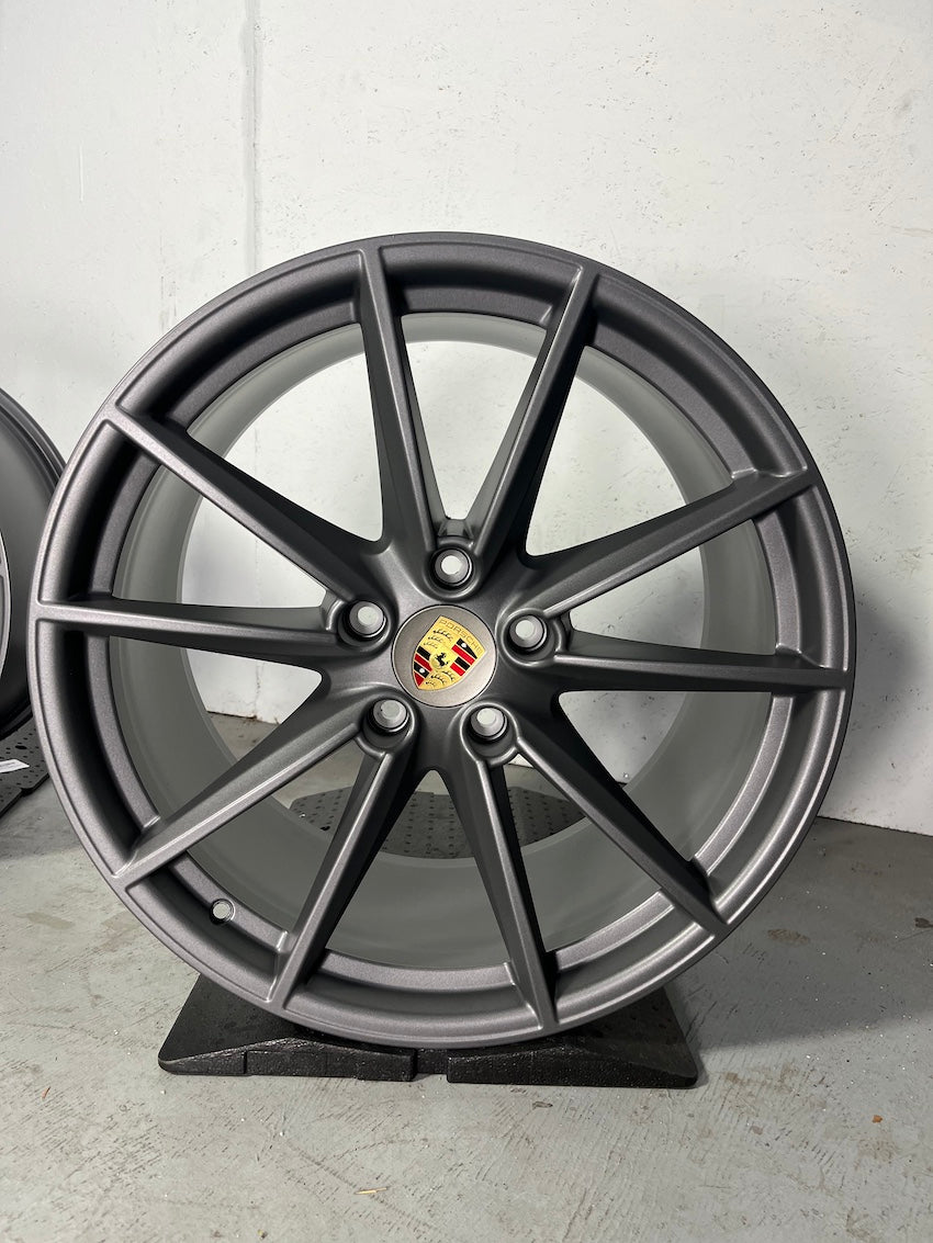 Porsche 992 20/21 Zoll Carrera S Felgen TITANGRAU SEIDENMATT NEU