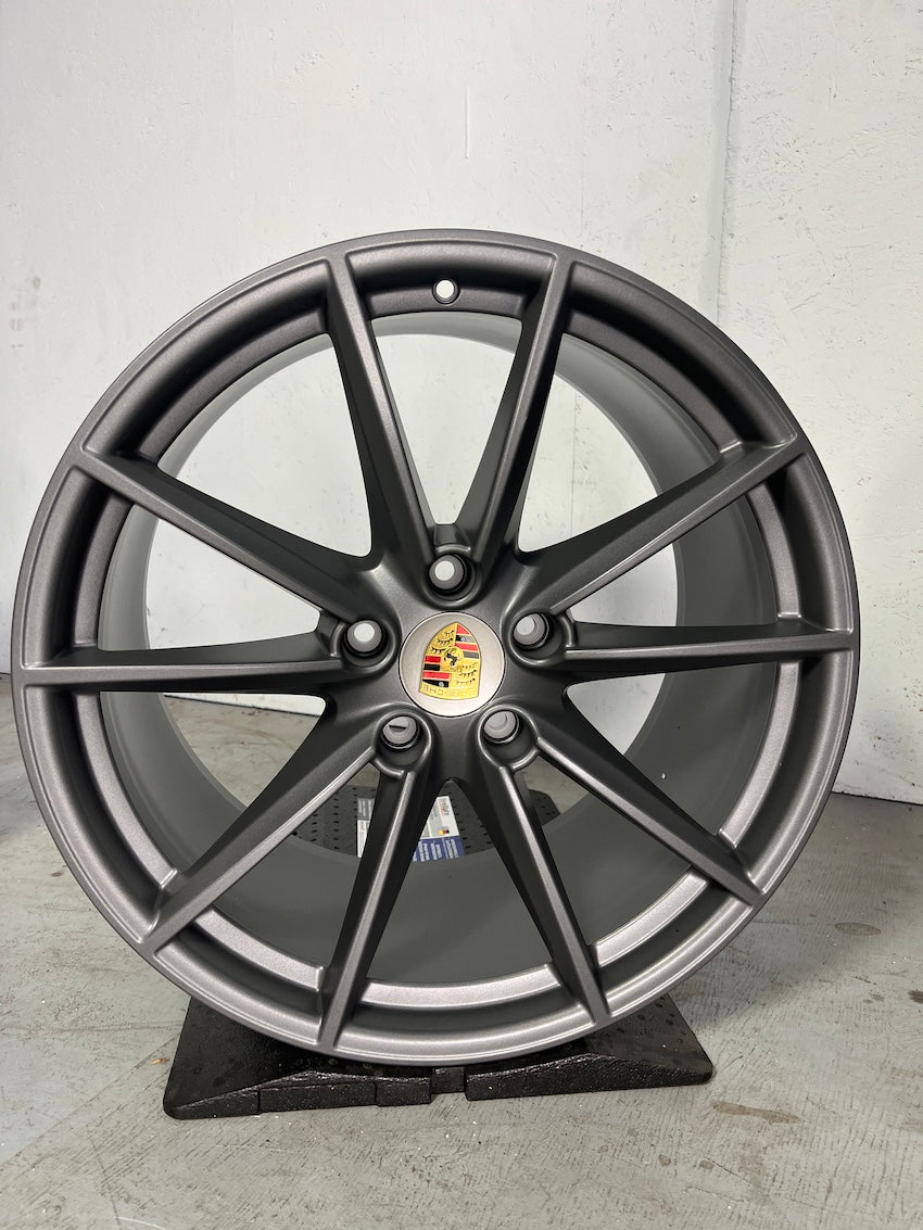 Porsche 992 20/21 Zoll Carrera S Felgen TITANGRAU SEIDENMATT NEU