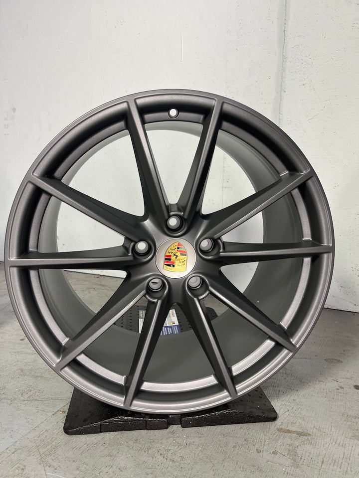 Porsche 992 20/21 Zoll Carrera S Felgen TITANGRAU SEIDENMATT NEU