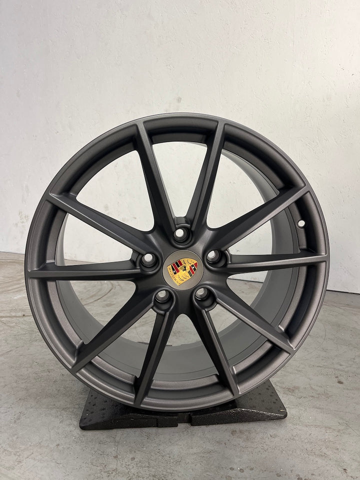 Porsche 992 20/21 Zoll Carrera S Felgen TITANGRAU SEIDENMATT NEU