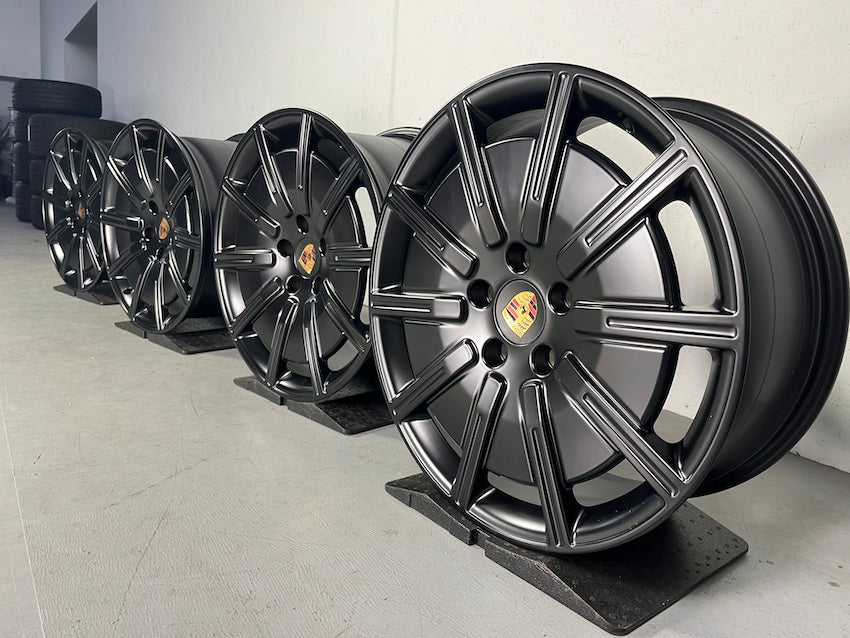 Porsche Taycan 20 Zoll SPORT AERO Felgen mattschwarz seidenglanz NEU