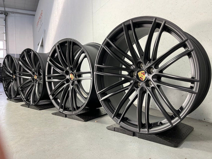 Porsche Boxster 20 Zoll Turbo IV Felgen mattschwarz neu 718 982 Cayman