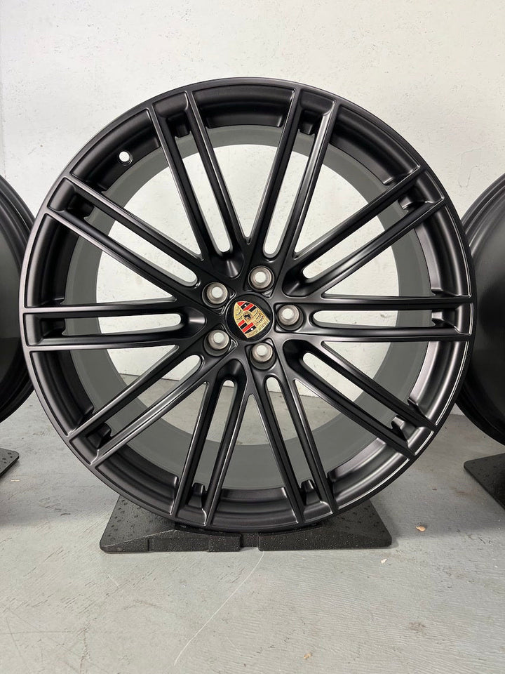 Porsche Boxster 20 Zoll Turbo IV Felgen mattschwarz neu 718 982 Cayman