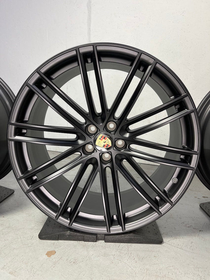 Porsche Boxster 20 Zoll Turbo IV Felgen mattschwarz neu 718 982 Cayman