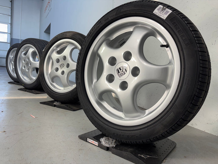 Porsche 964 17 Zoll Cup I Sommer Räder 7J + 9J NEUER RADSATZ Pirelli 2026/2025