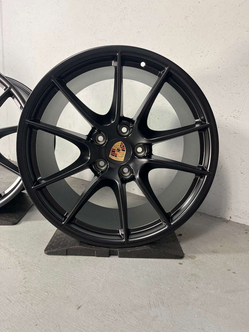 Porsche 991.1 20 Zoll Carrera S III Felgen Allrad C4 4S neu beschichtet mattschwarz