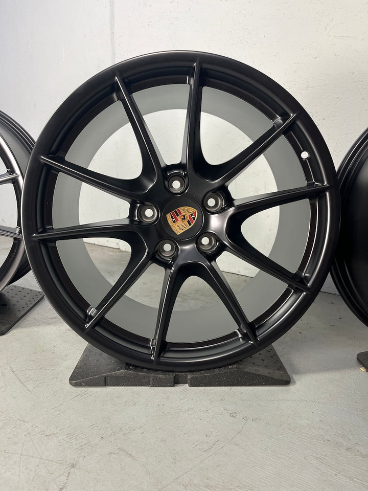 Porsche 991.1 20 Zoll Carrera S III Felgen Allrad C4 4S neu beschichtet mattschwarz