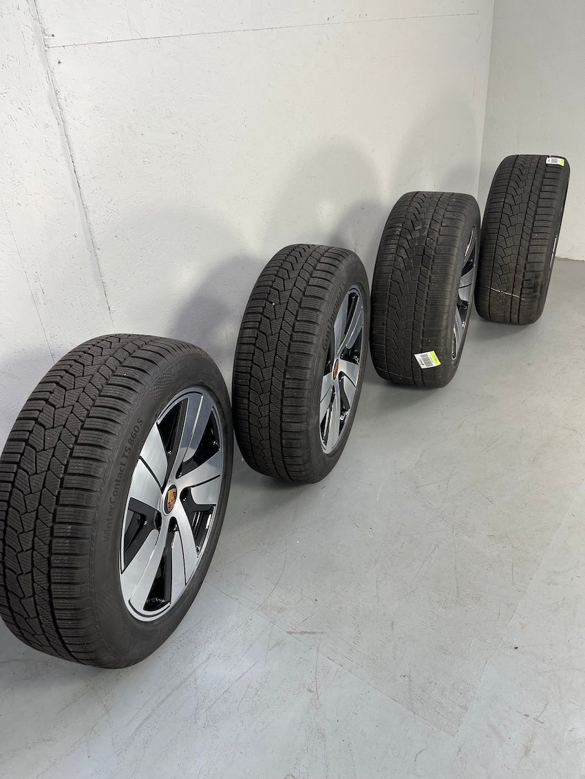 Porsche Taycan J1 II 19 Zoll Aero Winterräder Conti DOT2025 NUR 500KM NEU