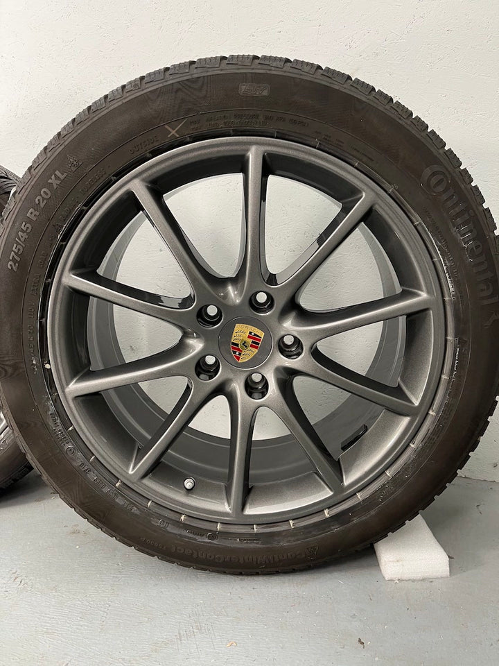 Porsche Cayenne 20 Zoll E3 SPORT Winter Räder Conti TITANGRAU TOP