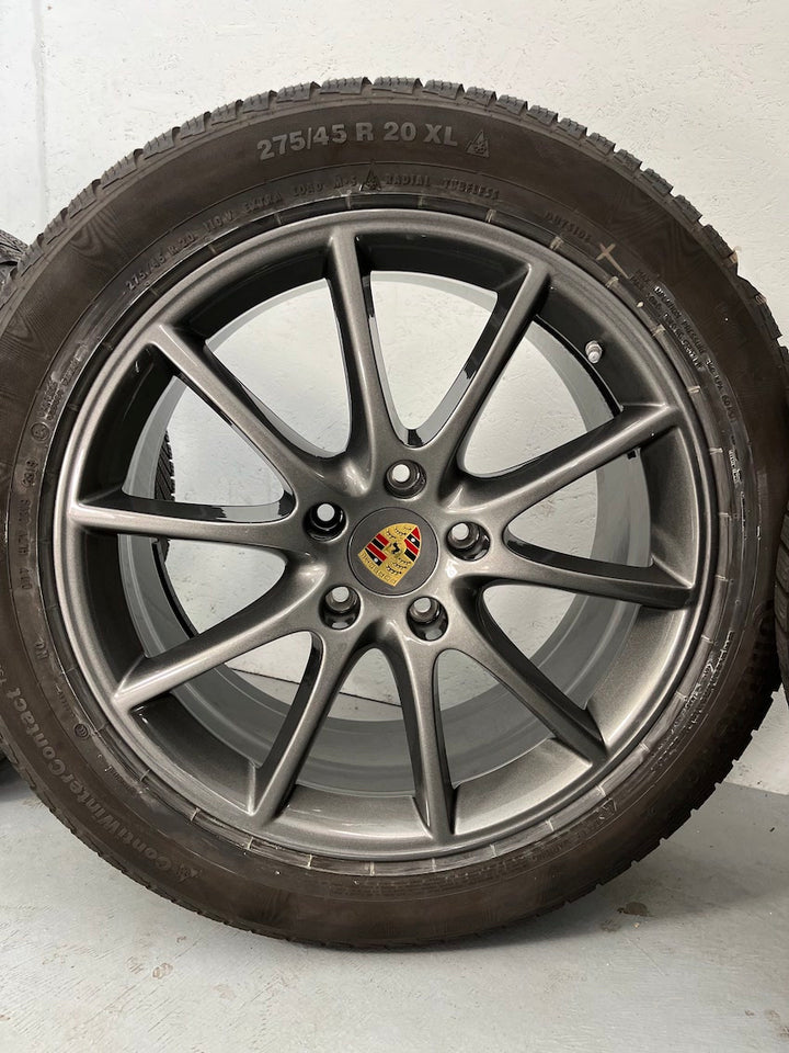 Porsche Cayenne 20 Zoll E3 SPORT Winter Räder Conti TITANGRAU TOP