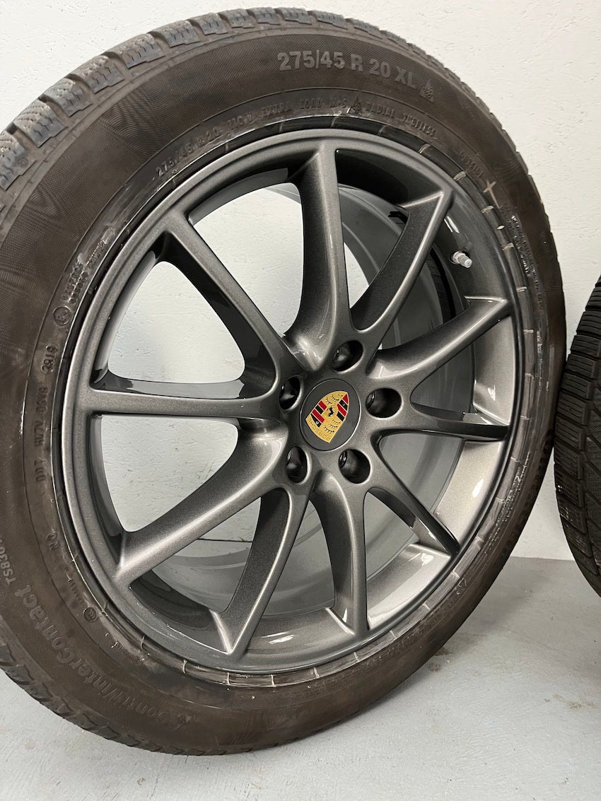 Porsche Cayenne 20 Zoll E3 SPORT Winter Räder Conti TITANGRAU TOP