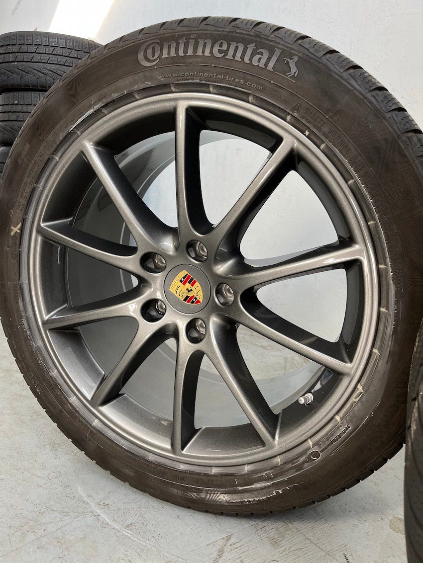 Porsche Cayenne 20 Zoll E3 SPORT Winter Räder Conti TITANGRAU TOP
