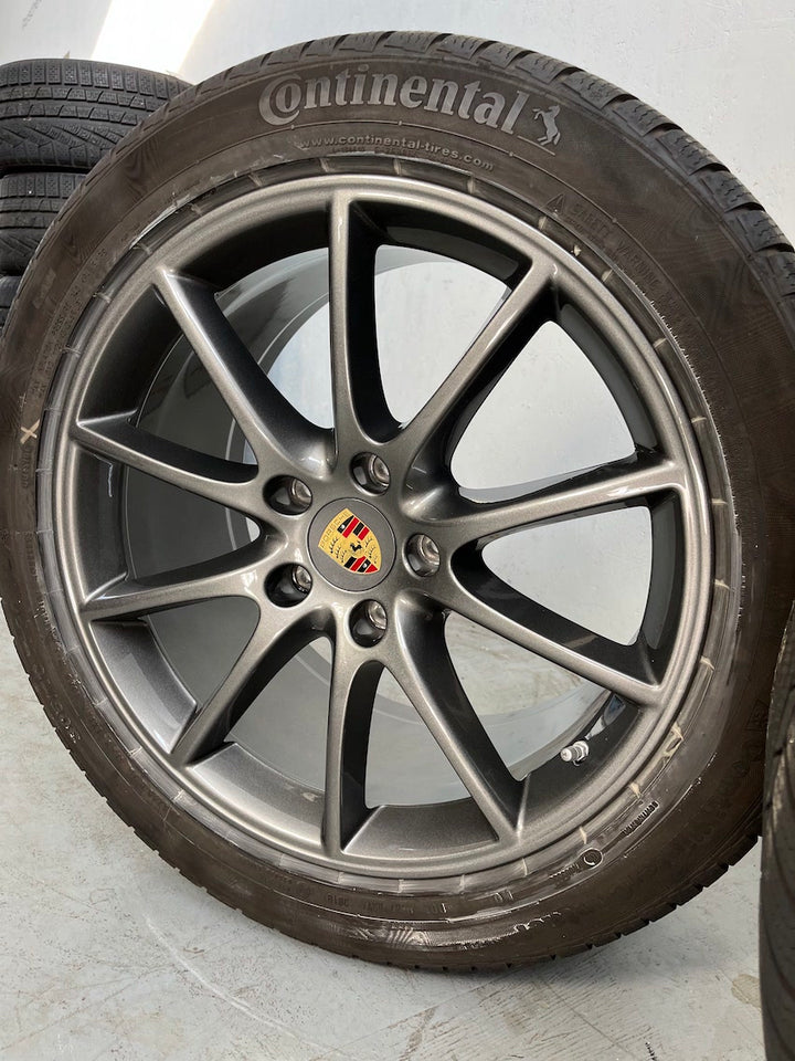 Porsche Cayenne 20 Zoll E3 SPORT Winter Räder Conti TITANGRAU TOP